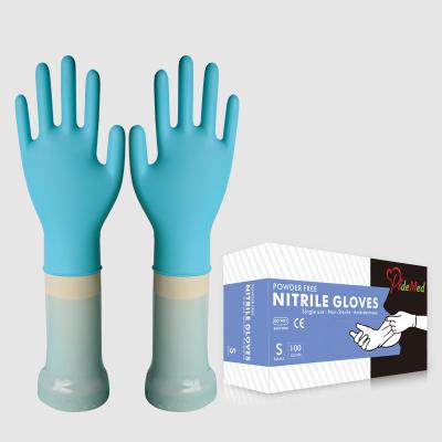 China Experiment/Foods/Blue Disposable Nitrile Medica Glovess Synthetic Blending Nitrile Cleaning Glovess Factory for sale