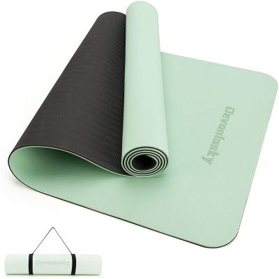 China Custom Made Eco Friendly Eco Friendly 6mm Eva Foam Thick Suede Printed PU Pilates Tape Yoga Mat for sale