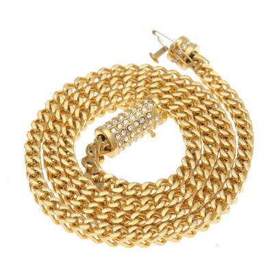 China Environmental Friendly Expo 2020 March Ready To Never Ship Fade Men's Hips Hops 6mm Gold Plating Stainless Steel Chain Necklace for sale