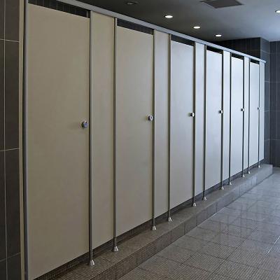 China Anti Corrosion Simplicity Laminate Hpl Cubicle Toilet Cubicle Divides System for sale