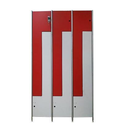 China Simple Modern Customize Hpl Z Shape Storage Locker Shelf With Hanging Clothes for sale