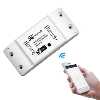 China Universal Life Smart APP Timer Breaker Wireless Remote Control Works With Alexa Google Home DIY WiFi Smart Lamp Switch 9.5*2.7*4.1cm for sale