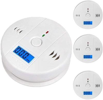 China Carbon Monoxide CO Detector Alarm Detector With LCD Digital Display 10 x 4cm Battery Operated for sale