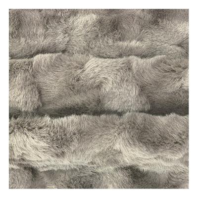 China Auto Upholstery Faux Fur Emboss Fabric Acrylic Artificial Fur Fabrics for sale