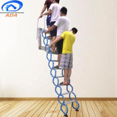 China Sturdy Folding Ladders Outdoor Folding Roof Titanium-Magnesium Alloy Climbing Ladder for sale