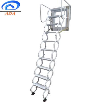 China Wall Mounted Extended Folding Ladders Carbon Steel Attic Ladder for sale