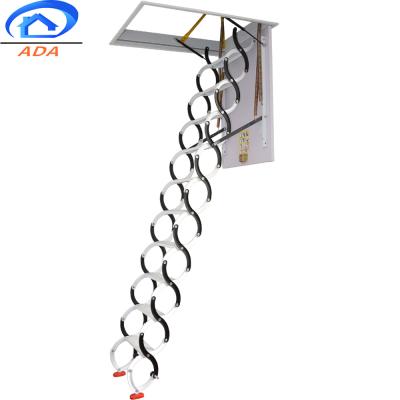 China Folding ladders accommodate interior extendable ladder for tight spaces for sale