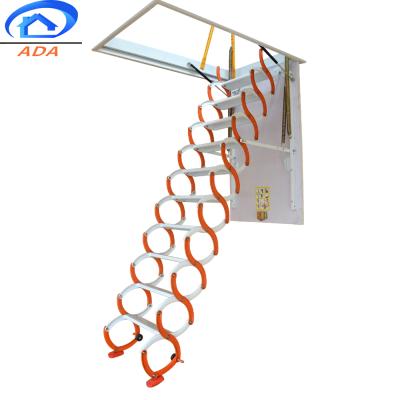 China Ladders Space Saving Scissor Telescopic Attic Ladder Folding Folding Attic Stairs for sale