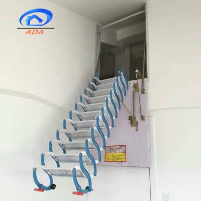 China Folding Ladders Best Selling Products Steel Folding Stairs Attic With Handrail Fold Down The Ladder for sale