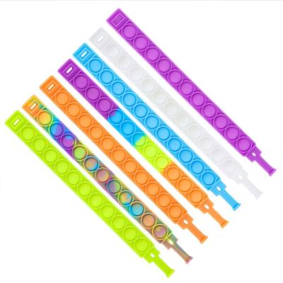 China Popular Developing Toy Bracelet Relax Intelligence Design Decompression Finger Silicone Jumps Wristband Wristband for sale