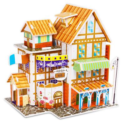 China Cartoon Castle Garden Zoo Viable Attractive Princess House 3D Puzzle Jigsaw Interesting Learning Educational Toys For Children Kids for sale