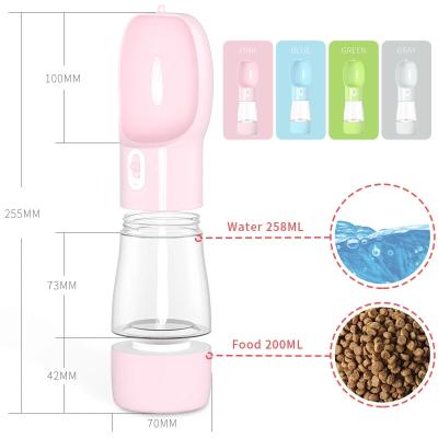 China Sustainable Dog Water Bottle Feeder Bowl Portable Water Food Bottle Pets Outdoor Travel Drinking Dog Bowls Water Bowl For Dogs for sale