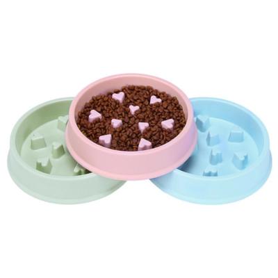 China 2019 New Dog Puppy Cat Eating Dish Bowl Anti-Gulping Plastic Food Bowl Sustainable Slow Feeder Anti Choking Dish for sale