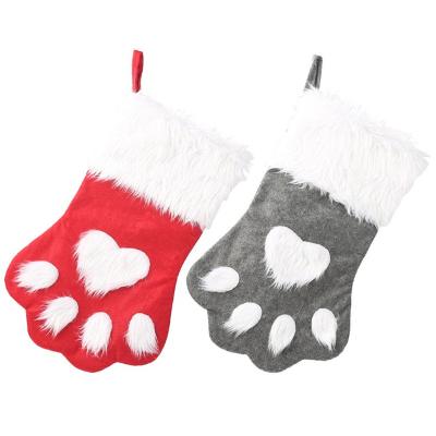 China Eco-Friendly And Reusable Christmas Stocking Family Holiday Christmas Party Decorations Christmas Santa Sock Christmas Decoration Supplies for sale