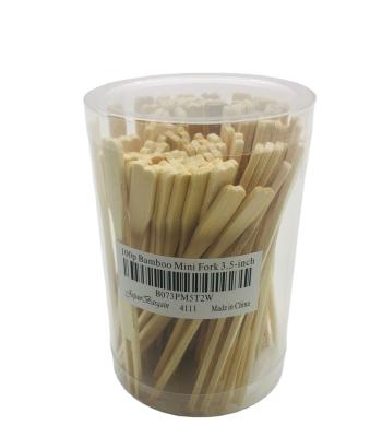 China High quality disposable nature fruit bamboo fork for sale for sale