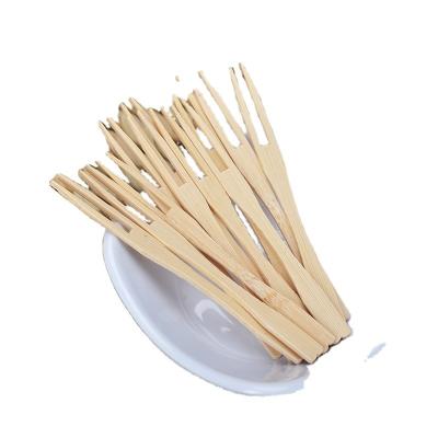 China Disposable Nature Fruit Bamboo Fork for sale