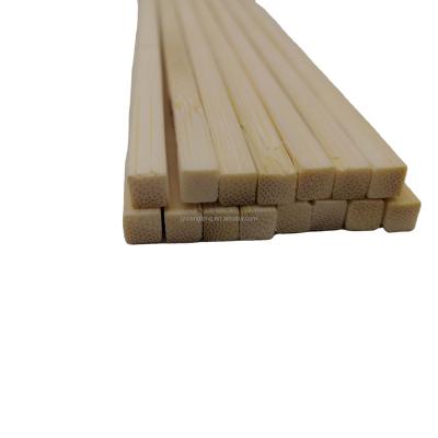 China High Quality Easily Cleaned Square Shape Cotton Candy Bamboo Stick With Double Flat Edge for sale