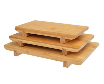 China Sustainable Japanese Bamboo Sushi Tray Set, Pine Bamboo Sushi Dish Wholesale for sale