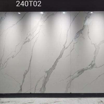 China AFFINARE Country Marble Carrara Slab Porcelain Tiles Super White Marble Texture Large Look Effect 1200x2400x9mm for sale