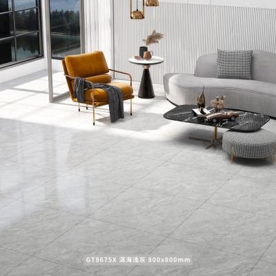 China Living Room Floor Tiles Gray Polished Glazed 800x800 Solid Manufacturer for sale