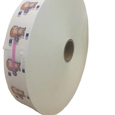 China China supplier manufacture printed soft nonwoven frontal tape for baby raw diaper pp frontal tape for sale