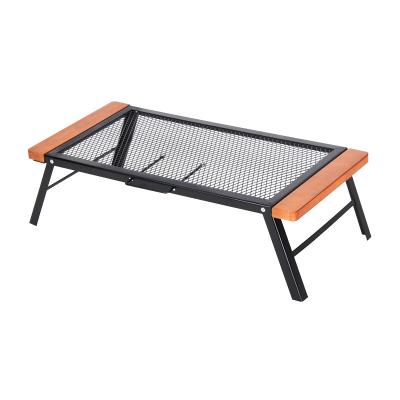 China Lightweight Steel Folding BBQ Rack Camping Compact Table for sale