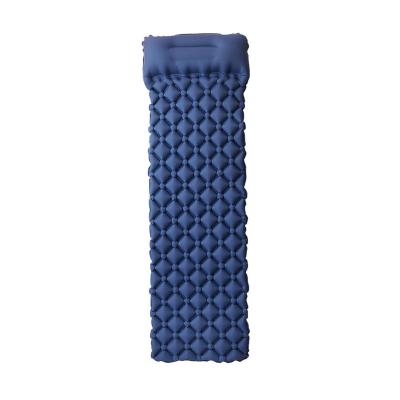 China Nylon Outdoor Inflatable Sleep Pad With Pillow Tent Mat Moisture Proof Mattress for sale