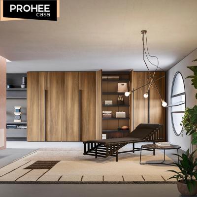 China Durable Melamine Korean Cheap Plywood Storage Bedroom Oak Wood Wardrobe Solid Design for sale