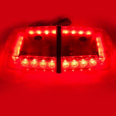 China Magnetic Red Alloy +PC Roof Mount Aluminum Mini Strobe Bar 24 Watt 12