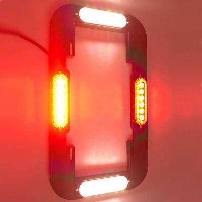 China Aluminum Alloy+PC+ABS LED gray card plate frame warning led light bar with size for USA and European market for sale