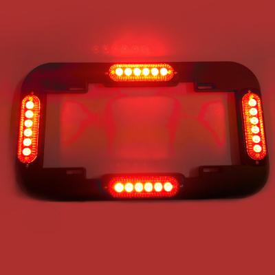 China Universal Aluminum +PC Red Alloy +PC Factory 24LED Waterproof Automotive License Plate Led Emergency Warning Light for sale