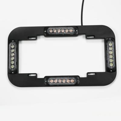 China Aluminum Alloy +PC Customize Multi Color 24LED Universal Portable License Plate Led Strobe Warning Light for sale