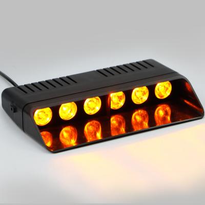 China Aluminum Alloy+PC 6W Red And Blue LED Dash Platform Mounting LED Flashing Warning Light For Police for sale