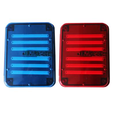 China ABS+PC COB 72W Super Rectangle Strobe Warning Light, Led Red Blue Super Slim Surface Mount Flashing Light For Police Ambulance for sale