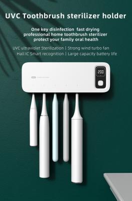 China Home Battery UVC Light Sterilizer Smart Wall Mounted Toothbrush Sanitizer for sale