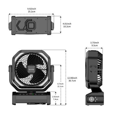 China Socool Fan Portable 20000mAh Remote Controlled Multifunction Outdoor Camping Fan en venta