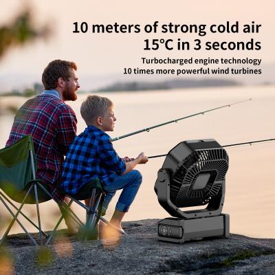 China Socool Fan 20000mAh Remote Controlled Suspension Fan 9 Speed Control LED Light Rechargeable  Outdoor Camping Fan Portable Multifunction Emergency Power Supply Fan en venta