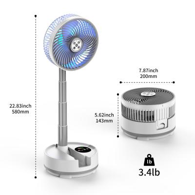 China Socool Fan 20000mAh 9th Speed Colour Screen 8h Timing Folding Fan USB Emergency Power Supply Charging Type-C LED Adjustable Table Fan for sale