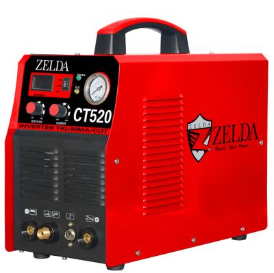 China Hotels MMA/TIG/CUT 3 in 1 plasma cortador inverter welding machine CT-520 for sale