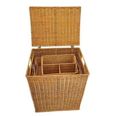 China Wholesale MBC Rattan Basket Sustainable Home Storage Box Woven Set Of 8 for sale