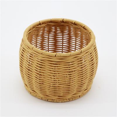 China MBC Tour Plant Flower Pot Rattan Storage Basket Viable Wholesale Top Plastic Flower Pot for sale