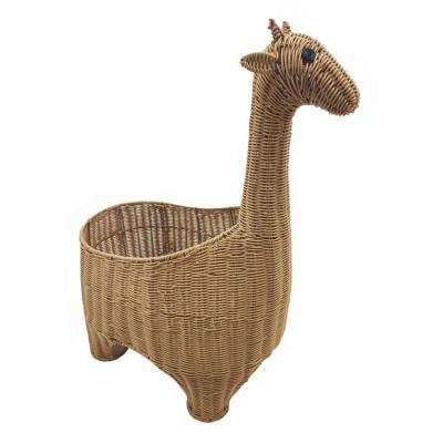 China MBC Sustainable Wholesale Children's Woven Storage Basket Rattan Storage Basket Plastic Animal Shaped Baskets for sale