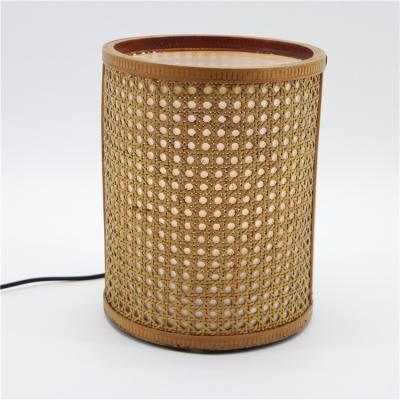 China Wholesale Wooden Rattan Lamp MBC Table Lamp Rattan Woven Light Shade for sale