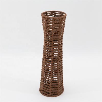 China MBC Flower Pot Decor Paper Rope Wholesale CLASSIC Indoor Rattan Woven Vase Handwork for sale