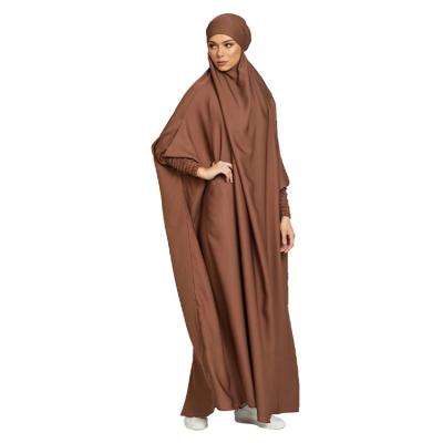 China Shinny New Arrival 2022 Polyester Integral Prayer One Piece Jilbab Abaya Shinny Polyester Dress for sale