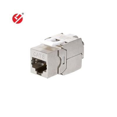 China RJ45 Cat6a Cat7 Cat8 Toolless Zinc Alloy Keystone Jack for sale