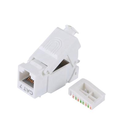 China Unshielded Toolless Design RJ45 Cat7 Networking Connection Modular Keystone Jack for sale