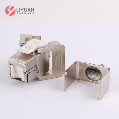 China Networking Full Shielded RJ45 Cat6a Toolfree PoE 3m Keystone Jack for sale