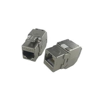 China Cat6A Networking Module Adapter Toolless Keystone Self-locking Zinc Alloy Coupler For Wall Plate for sale