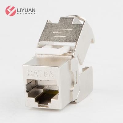 China Zinc Alloy Keystone Networking Module RJ45 Toolless Cat6a Jack for sale